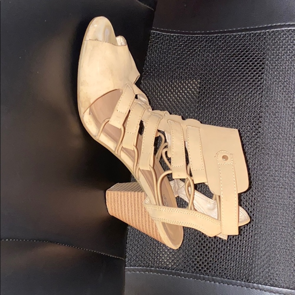 Strappy high heels